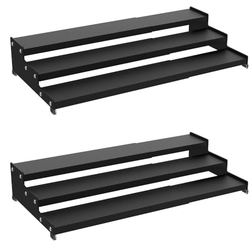 Expandable Carbon Steel Spice Rack Organizer for Pantry (2 Count)