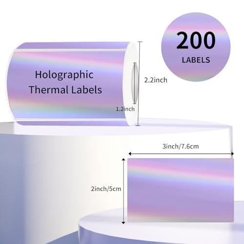 3x2 Inch Holographic Thermal Labels