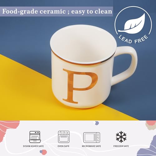 Ceramic Coffee Mug 16 oz (Letter P Mug)