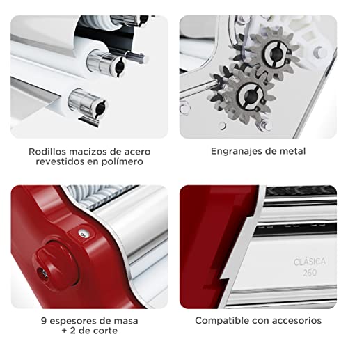 Classic 260 Pasta Maker Machine (Bordeaux)