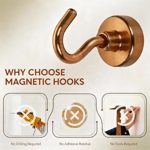 Magnetic Hooks (Bronze / 0.67 inches)