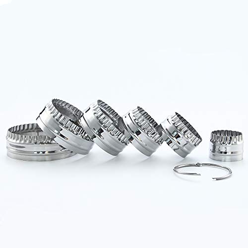 Fluted Cookie Cutters (6 PCS - Fluted Round)
