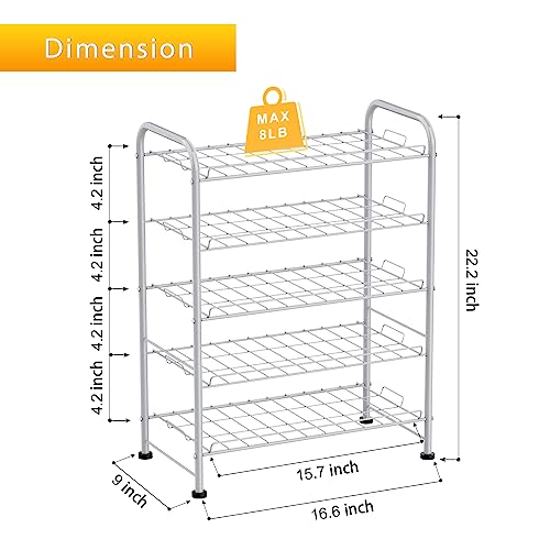 Water Bottle Holder Organizer 5 Tier Water Bottle Storage Rack