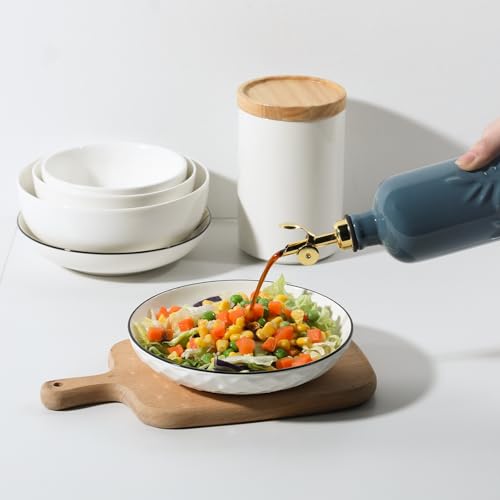 Sweejar 18 Oz Oil Dispenser for Kitchen with Gravity Spout (Fog Blue / 18 Oz(Gold Spout))