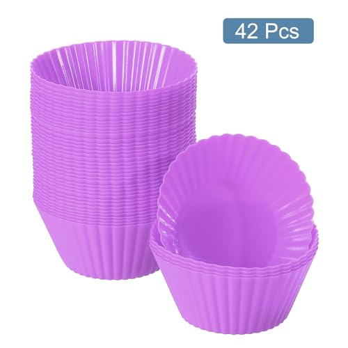 42Pcs Silicone Cupcake Liners