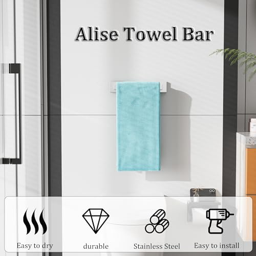 Towel Bar Towel Racks for Bathroom Wall Mount 12 Inch (Single 12 Inch / Brushed Nickel)