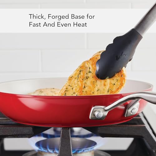 Hard Anodized Ceramic 9 (Empire Red / Cookware Set (9 Piece - Non Induction))