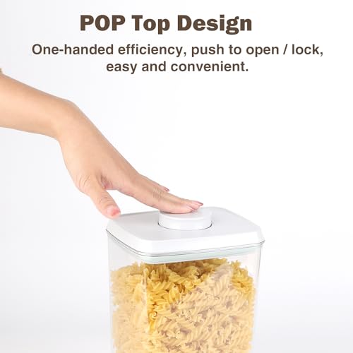12 Pcs Pop Food Storage Containers Airtight Food Storage Containers Set with Lids Kitchen Pantry Organization and Storage (gray, 12 Pcs)