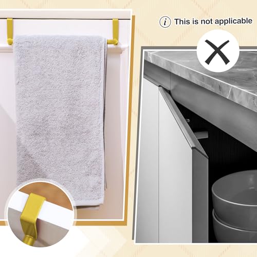 Over Cabinet Door Towel Bar (Gold)