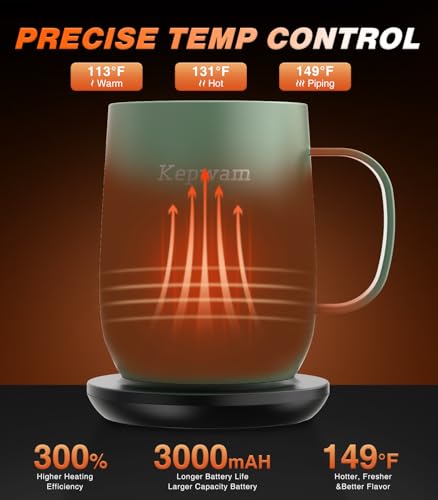 Self Heating Coffee Mug T2 (Sage Green / 16oz)
