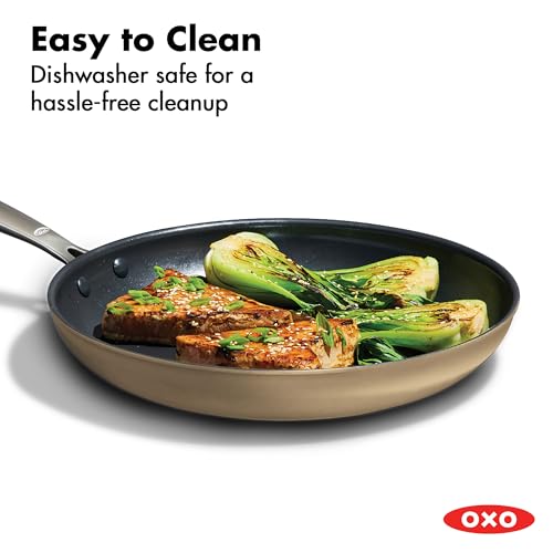 Enhanced 12” Nonstick Frying Pan Skillet (12" Frying Pan Skillet / Biscuit Brown)