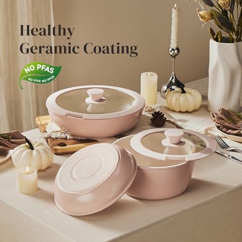 Ceramic Cookware Set (Pink)