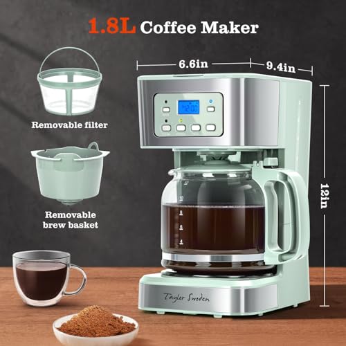 12 Cup Programmable Coffee Maker (Green)
