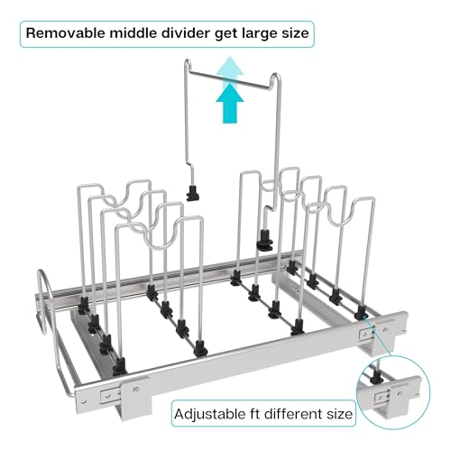 Pots and Pans Pull Out Organizer Under Cabinet (Pan Pot organizer)