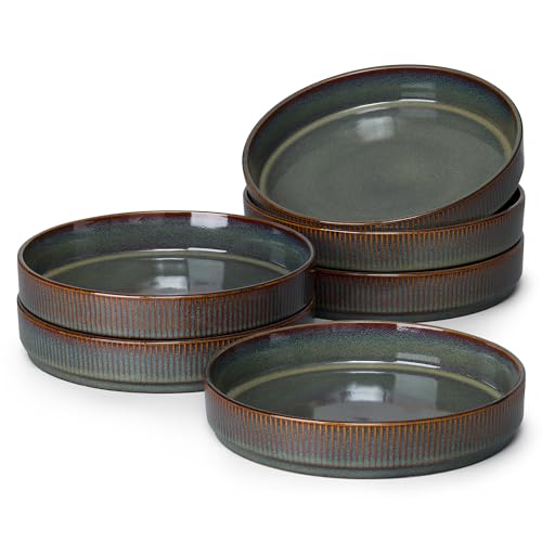Pasta Bowls Set of 6 (Blackish Green)