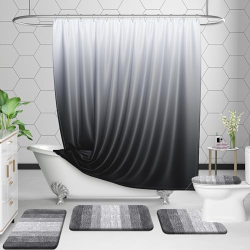 Luxury Toilet Rugs U (24" X 20" Contour Rug / Grey)