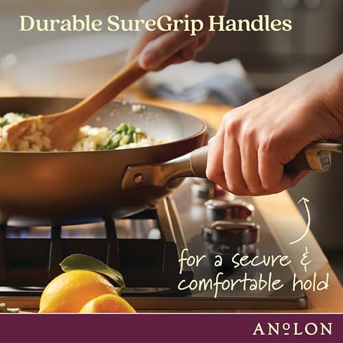 Advanced Home Nonstick Deep Frying Pan with Lid (Bronze / Ultimate Pan (12-Inch))