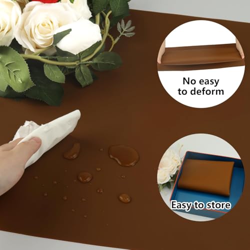 Extra Large Silicone Mat (07-coffee Brown / 27.6"L x 16"W)