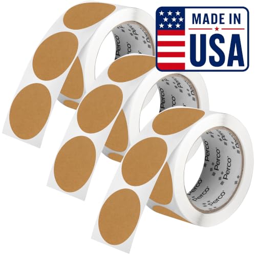 Kraft Brown Perforated Round Circle Dot Sticker 2 (Kraft Brown / 2 Inch)