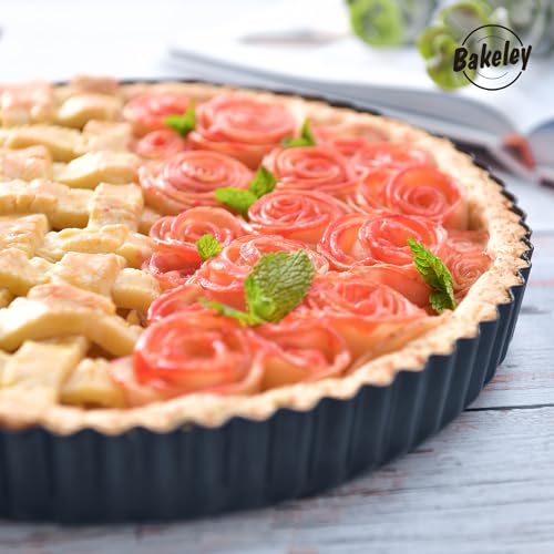 9 Inch Round Tart Pan with Loose Removable Bottom (9" Round (Black))