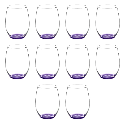 10 ARC Stemless Wine Glasses Set (10 Count)