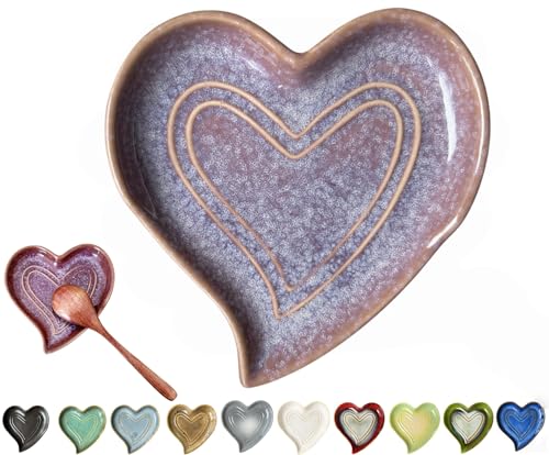 Ceramic Spoon Rest for Stove Top (Retro Purple)