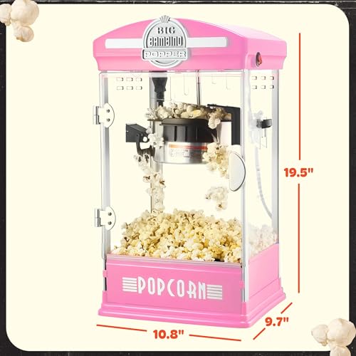 Popcorn Big Bambino 4oz Popcorn Machine (Pink)