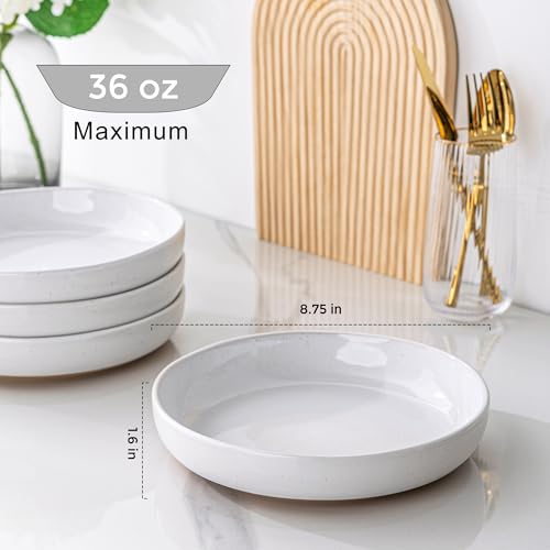 8.75'' Large Ceramic Pasta Bowls (White(8.75inch))