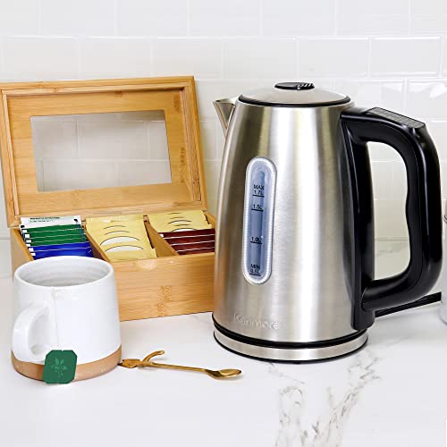 Kenmore 1.7L Cordless Electric Kettle w (Silver)