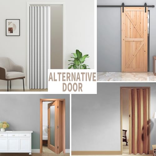 Accordion Door Curtains for Closet (Stone White / 39"W x 78"L (Pack of 1))