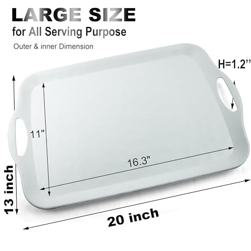 Extra Large Serving Tray with Handles (2 Count)