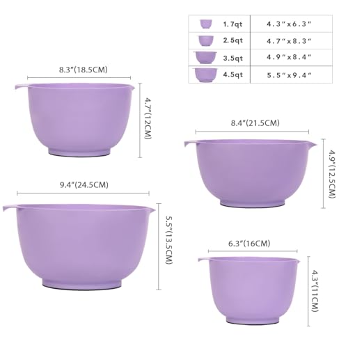 Mixing Bowls Set of 4 (Purple)