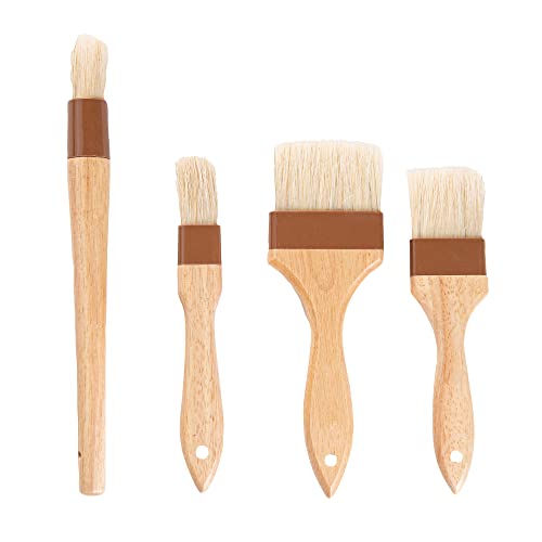 Natural Wood Pastry Basting Brush Set (Set)