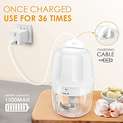 Electric Garlic Chopper (300ML / White)