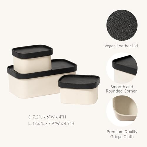 Decorative Storage Boxes with Lids (3 Count)