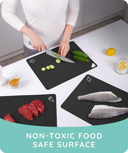 Cutting Board Alternative for Kitchen (Charcoal Black / 15"L x 12"W)