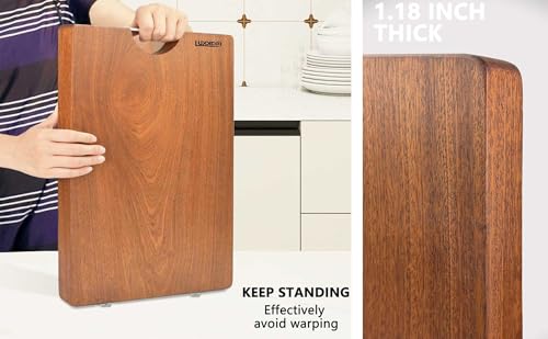 Solid Sapele Wood Cutting Board One (M--15.7*11.8*1.18IN (40*30*3cm))