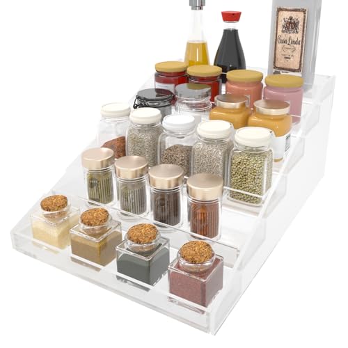 Spice Rack Organizer For Cabinet (6 Tier - inner width 2'')