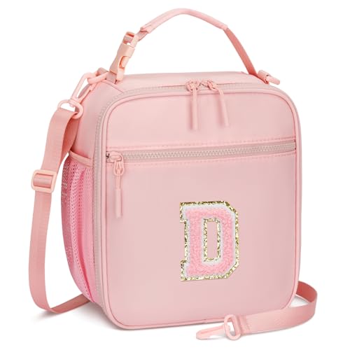 Lunch Box Kids Large Initial Insulated Lunch Bag for Girls
