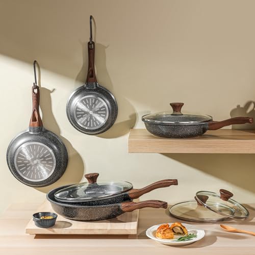 Nonstick Frying Pan Skillet (8 Inch / Gray)