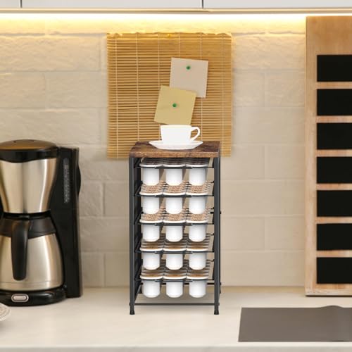 Coffee Pod Holder for Counter (Black-90 Pod)