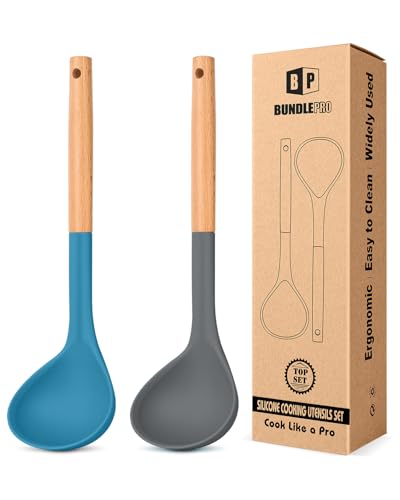 Silicone Soup Ladle Spoon Kitchen Utensils (2 Count)