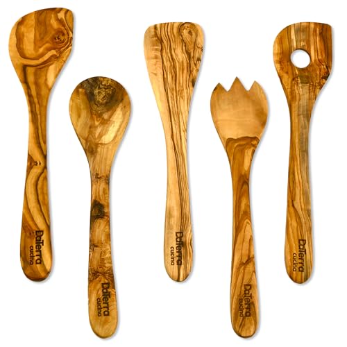 12 Inch Olive Wood Cooking Utensil Set 5