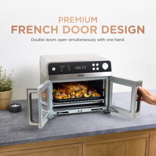 French Door Premier Air Fry Oven with Cutting Board (Silver + Cutting Board)