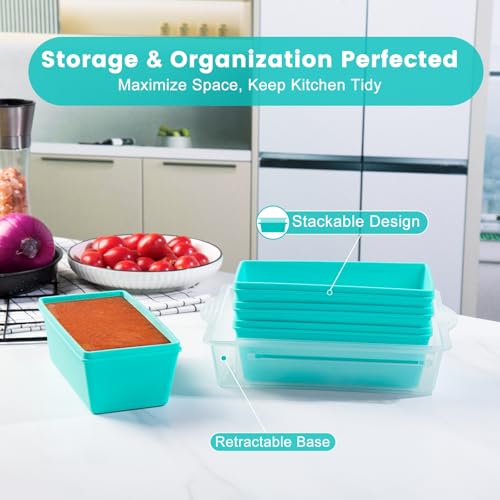 2 Cup Silicone Freezer Molds with Lids (Blue / 4x 2-Cup)