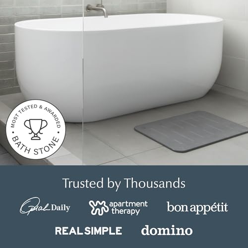 Home Stone Bath Mat Set (Rain Slate / 2 Pack)