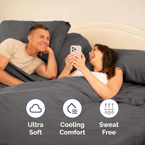 Flex Top Split Head King 4 Piece Sheet Set (06 - Dark Grey / Split Head/Flex Top)