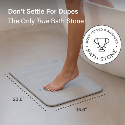 Home Stone Bath Mat Set (Rain Ash / 2 Pack)