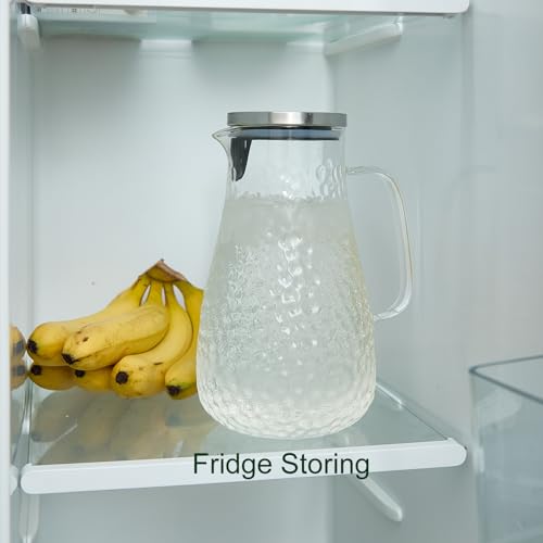 Pitcher Glass Pitcher with Handle and Lid