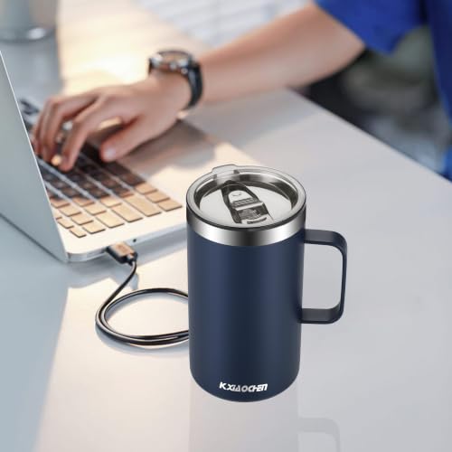 20 oz Insulated Coffee Mug (A1.Navy blue / 20 ounces (1 pack))